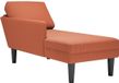 vidaXL Chaise longue met kussen corduroy stof rood oranje