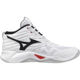 Mizuno Wave Momentum Pro Mid Indoor Schoenen Heren Volleybal Wit/Zwart/Fiery Rood Maat 45