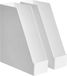 Amazon Basics Rechthoekig, 2 stuks, kunststof organizer, tijdschriftenhouder, 2 stuks, wit