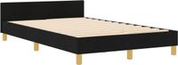 vidaXL Cadre de lit - Noir - 120 x 190 cm - Tissu