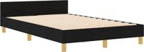 vidaXL Cadre de lit - Noir - 120 x 190 cm - Tissu