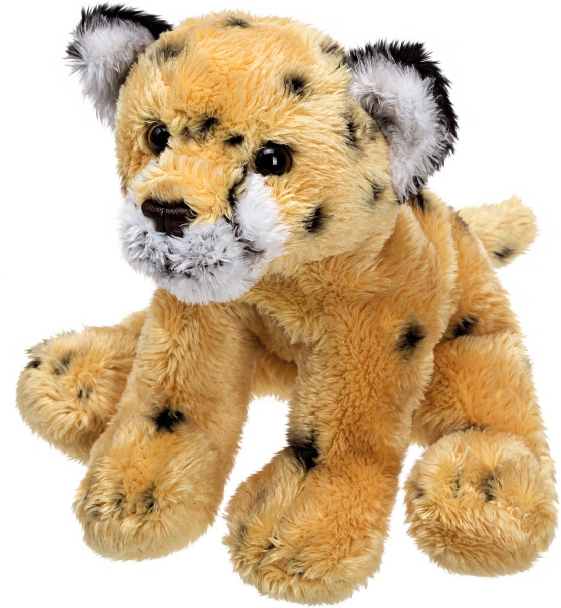 Suki Gifts Pluche Cheetah/jachtluipaard knuffeldier van 13 cm - Speelgoed dieren knuffels cadeau voor kinderen