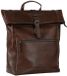 LEONHARD HEYDEN Roma Rucksack Rolltop 5371 Leren rugzak donkerbruin