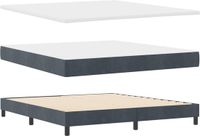 vidaXL Boxspring Bed met Hoofdeinde Donkergrijs 200 x 180 cm Fluweel