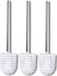Unyqoos® Lot de 3 têtes de brosse de toilette de remplacement, blanc, acier inoxydable