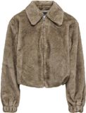 Only Jas Onlmadelina Faux Fur Jacket Otw 15373155 Taupe Gray Dames Maat - XS