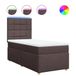 vidaXL Boxspringbed met matras, donkerbruin, 180x200 cm, gestoffeerd