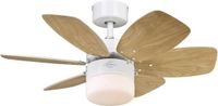 Westinghouse Flora Royale Plafondventilator - Wit, Esdoorn - 76 cm