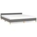 vidaXL Cadre de lit sans matelas, gris foncé, tissu, 160x200 cm