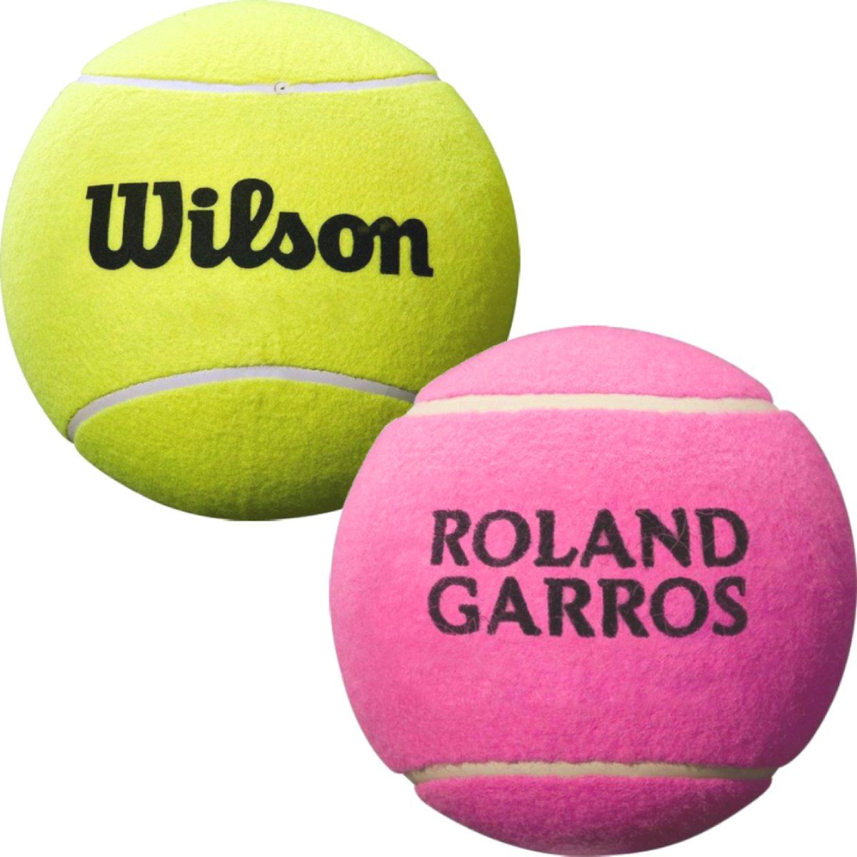 Wilson Roland Garros XL Tennisballenset 2 st. Geel+Roze