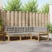 vidaXL Hoek loungeset 3-delig Wit en Lichtgrijs Polyester