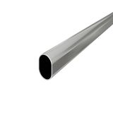MS Beschläge Strijkstang, ovaal, 30x15mm, kledingstang, verchroomd staal, garderobestang, kaststang, wandhouder, kledinghouder (zonder wandhouder, 1,15 meter)