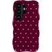 Selencia Vivid Wavy Backcover met MagSafe voor de Samsung Galaxy S26 Ultra - Happy Dots Burgundy