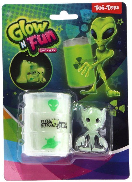 Toi-Toys Glow N Fun Olievat met Glow in te Dark Slijm Alien