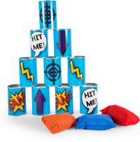 BS Toys Blikgooien Werpspel - Blauw - Kinderspeelgoed