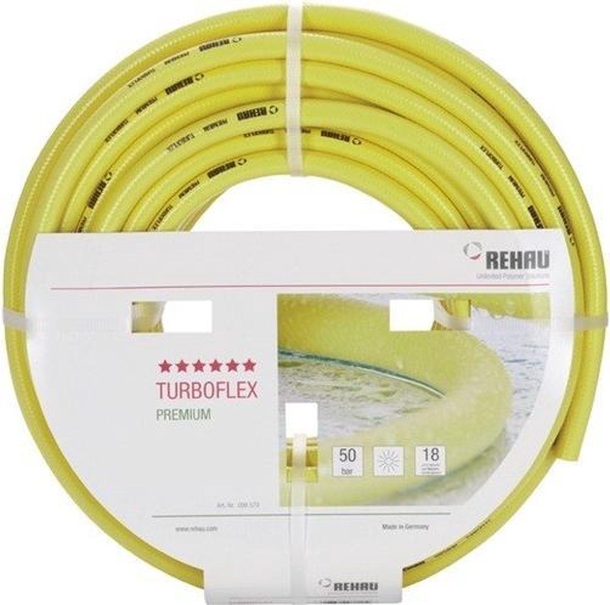 Turboflex waterslang 1/2" 50 meter op rol 10 bar werkdruk