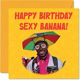 Grappige Verjaardagskaarten voor Vrouwen Haar - Sexy Banaan Zeer Goed Heel Mooi - Geklets Verjaardagskaart voor Vriendin Vriendje Echtgenoot Vrouw Vriend Mannen Hem, 145mm x 145mm Meme Joke Humor Wenskaarten
