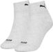 Puma Chaussettes quart pour femmes avec logo - 2 paires – Grey melange – 35-38