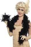 Smiffys R.H. Smith & Sons Wig Makers Ltd Carnaval Verkleed veren boa - zwart - 150 cm