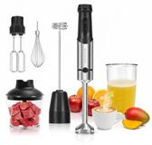 Merkloos Staafmixer Handmixer - 1200 W - 12 snelheden en turbo - Roestvrij staal