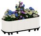 Planteur surélevé avec roues - Planteur mobile en métal - Planteur surélevé 240x60x50 cm - Convient pour légumes, herbes et fleurs - Blanc