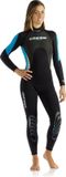 Cressi Morea Lady 3mm Wetsuit - Zwart/Aquablauw - Maat S