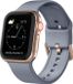 By Qubix - Soft siliconen bandje met gespsluiting - Blauwgrijs - Geschikt voor Apple Watch 38mm / 40mm / 41mm / 42mm