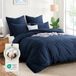 TRANKIELO® Ensemble de literie en Coton 220 x 240 cm Bleu