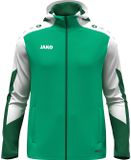 Jako Dynamic Jas Met Kap Kinderen - Groen / Wit / Donkergroen | Maat: 164