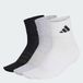 adidas Thin&Light Sportswear Ankle Socks 3 Pair Pack, medium grey heather/white/black, 34-36