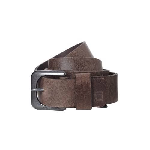 G-Star RAW Cuba leren riem donkerbruin - 8718597271421