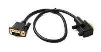 SYSTEM-S D Sub15 kabel 50 cm HD VGA 15-pins stekker naar stekker DB15 hoek linker hoek adapter