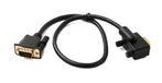 SYSTEM-S D Sub15 kabel 50 cm HD VGA 15-pins stekker naar stekker DB15 hoek linker hoek adapter