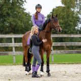 QHP Paardrijbroek QHP Livora Full Grip Grijs - 40