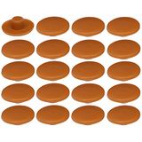 20 x schroefafdekkingen van kunststof, 4 x 2,7 x 11,8 mm, Confirmat meubeldoppen, gatbescherming, universeel, bruin