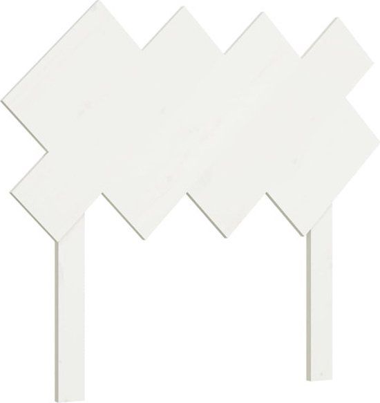 vidaXL Hoofdbord 92x3x81 cm massief grenenhout wit