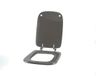 Toiletbril van hout met polyestercoating en chroom ritssluiting