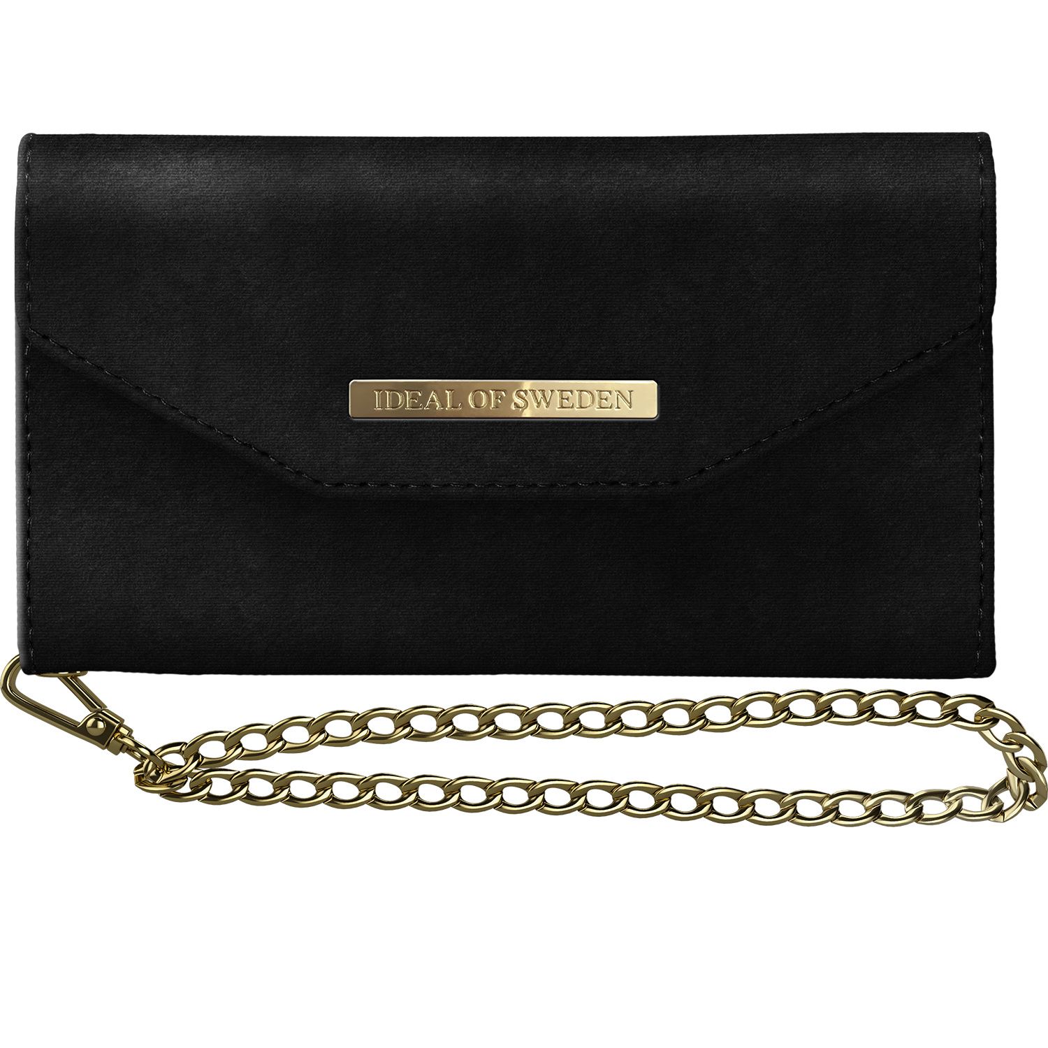 Ideal of Sweden Mayfair Clutch Velvet iPhone Xs / X hoesje - Zwart