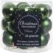 Decoris Kerstballen glas D2.5cm mix dennengroen dia2.50cm