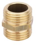 Boutté 2111341 dubbele nippel, messing, buitendraad, 12 x 17