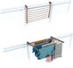 Foxydry Duo, étendoir à linge pour balcon, séchoir à linge pour balcon, étendoir à linge pour balcon, corde à linge d'extérieur pliable et robuste en acier inoxydable et aluminium, pour terrasses, balcons et garde-corps - Corten 82 cm