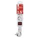 EMOS - 3-voudige stekkerdoos 1,5 m met schakelaar - 3 geaarde stopcontacten 45° gedraaid - 250 V, 16 A, 3680 W - pvc-isolatie - H05VV-F3G 1,5 mm2 - verhoogde aanraakbeveiliging - IP20 voor binnen