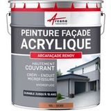 Arcane Industries – Peinture de façade acrylique imperméabilisante microporeuse – Anti-microfissures – 10 L – Couverture 60 m²/couche – Finition mate – RAL 050 60 40