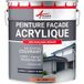Arcane Industries – Peinture de façade acrylique imperméabilisante microporeuse – Anti-microfissures – 10 L – Couverture 60 m²/couche – Finition mate – RAL 050 60 40