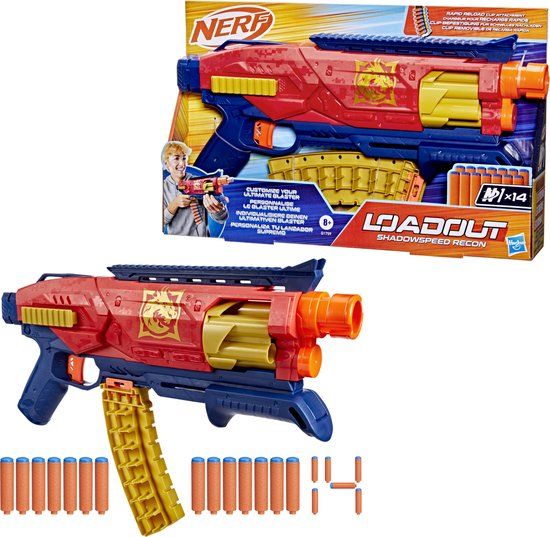 Nerf Loadout Shadowspeed Recon Blaster met 14 N1-darts