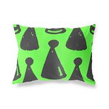 BonaMaison Neon Groen-Rook Decoratieve Kussensloop, Kussenhoezen Bank, Decoratieve Kussenhoesjes, Kussensloop; Sofa, Slaapkamer, Kantoor, Auto 45x60 Cm - Ontworpen en vervaardigd in Turkije