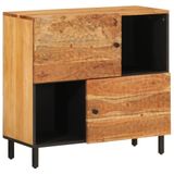 vidaXL Bijzetkast 80x33x75 cm massief acaciahout