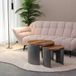 LABEL51 Set Bunch Salontafel - Bruin - Hout - 60 cm - Rond