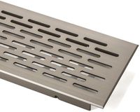 SO-TECH® Ventilatierooster Perforatie ovaal L: 750 mm Roestvrij staal optiek