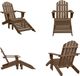 vidaXL Adirondack Tuinstoel met voetenbank Hout Bruin